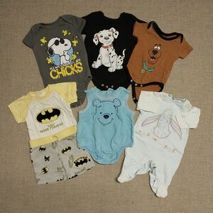 Baby Infant Boy Clothing Bundle Bodysuit Disney Peanuts Etc 11 Piece Newborn #14